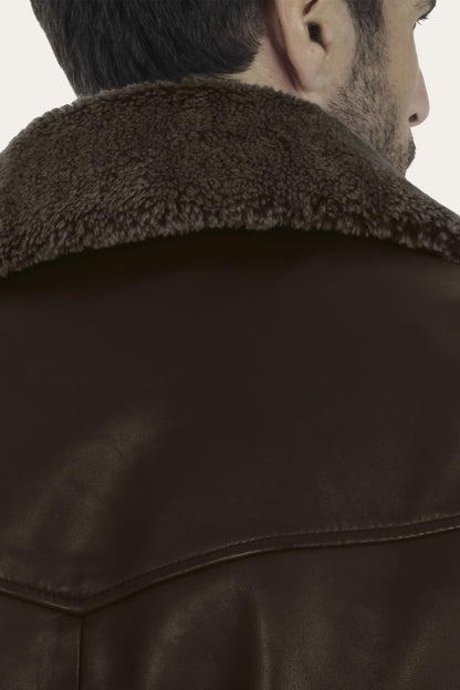 Men's Dark Brown Remington Trucker Jacket