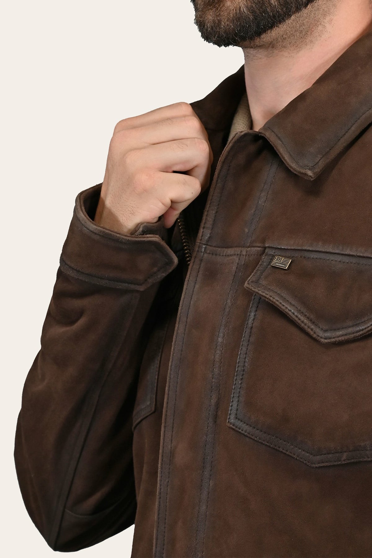 Men’s Dark Brown Brody Suede Shacket