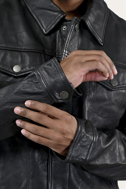 Men's Black Ruffian Trucker Jacket