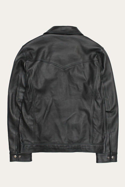 Men’s Black Durango Trucker Leather Jacket