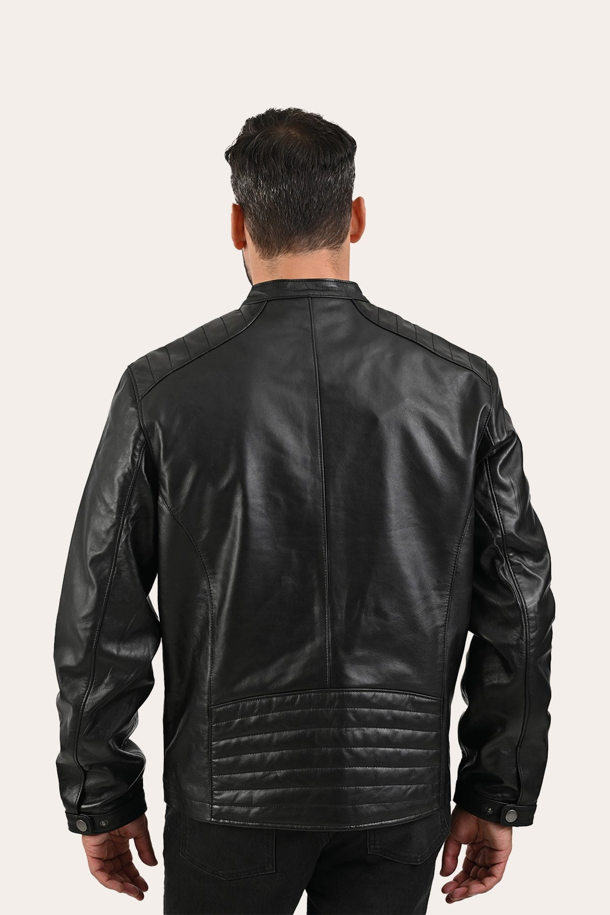 Men’s Black Pioneer Racer Leather Jacket