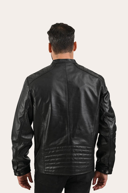 Men’s Black Pioneer Racer Leather Jacket